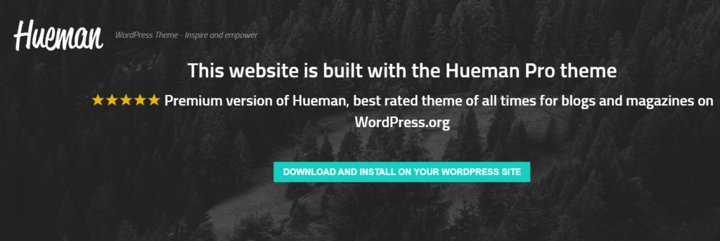 How to create a responsive website with a free Hueman WordPress theme banner
