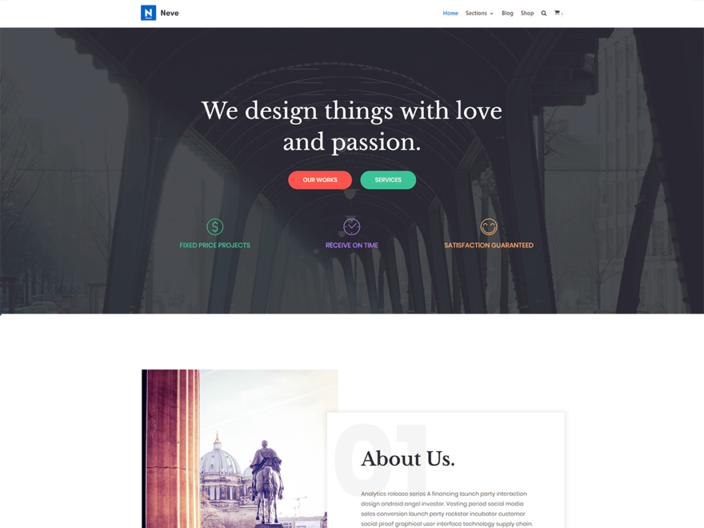 free WordPress business themes neve