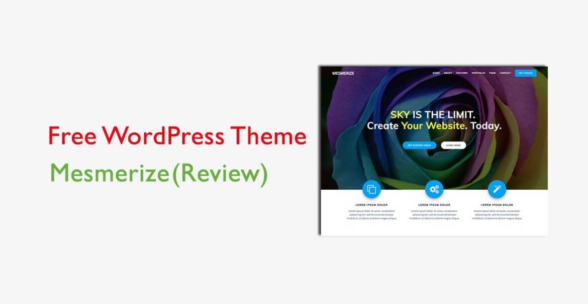Mesmerize Review Best Free Business Theme
