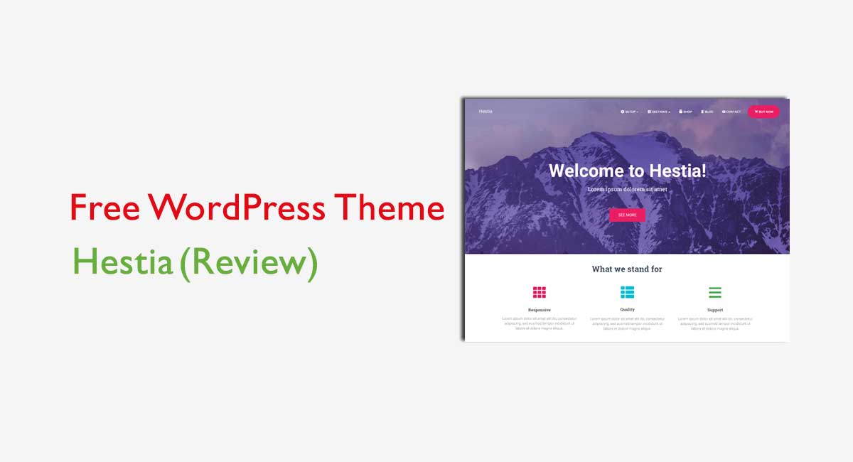 Hestia Free Corporate WordPress Theme Review